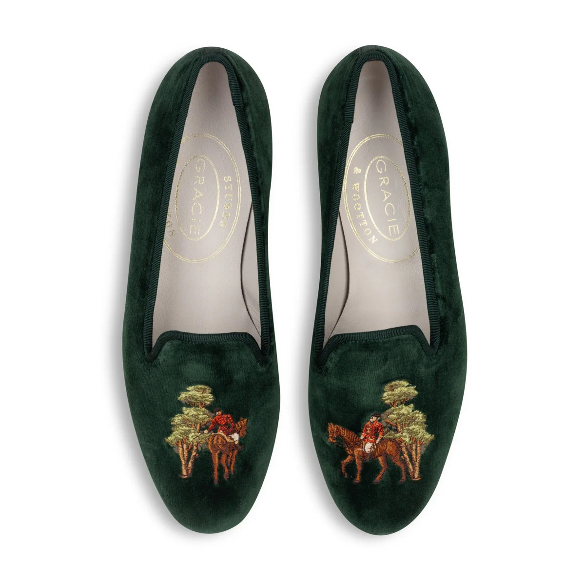 The Hunt Evergreen Velvet Slipper | Over The Moon