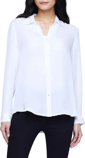 L'AGENCE Nina Long Sleeve Button-Up Silk Shirt | Nordstromrack | Nordstrom Rack