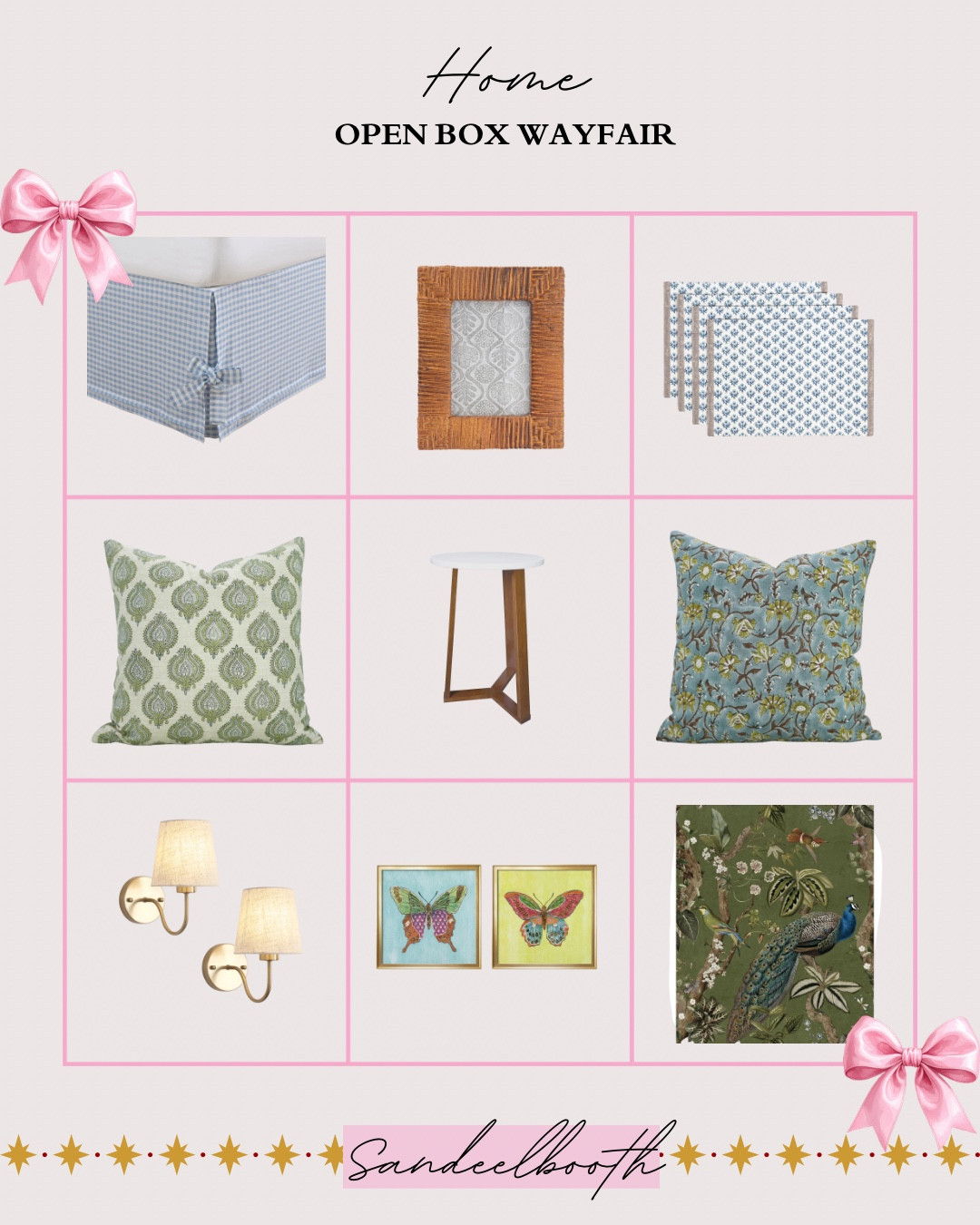 ✨WAYFAIR OPEN BOX DEALS — HUGE SAVINGS✨

If you love a high-end home look without the high-end price… these Wayfair Open Box finds are SO GOOD.

Open Box items are like-new, inspected by the returns team, and guaranteed to be fully functional + not damaged — just majorly marked down. 🙌

Rounded up my favorites:
🛏️ bedding + quilts
🪟 velvet & neutral curtains
🖼️ mirrors, artwork, frames
🛋️ throw pillows, decor, accents
🏡 side tables, baskets, and more

Perfect for cozy-colorful homes, bedroom refreshes, hallway styling, and layering textures on a budget. If you’ve been waiting to snag statement pieces for less, these Open Box steals are where it’s at. ✨

Tap to shop everything!

#WayfairOpenBox #WayfairFinds #WayfairHome #BudgetHomeDecor #HomeDecorSale #CozyHomeStyle #ColorfulHomeDecor #TraditionalHomeDecor #EclecticDecor #HomeStyleInspo

#LTKHome #LTKSaleAlert #LTKGiftGuide