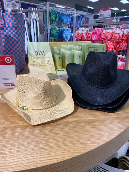 Fun, beach straw cowboy hats for only $15!!! Super cute colors, also comes in pink, and fun bands for the perfect pool, beach, or vaca touch. Spring and summer style isn’t the same without a western inspired hat! Target find.

#LTKFind #LTKstyletip #LTKunder50