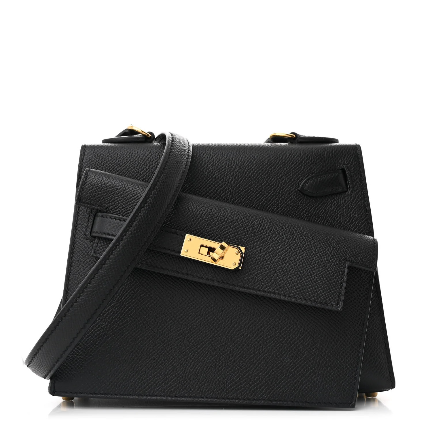 Epsom Kelly En Desordre Sellier 20 Black | FASHIONPHILE (US)