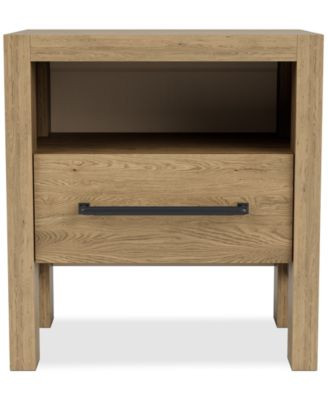 Davie 1-Drawer Nightstand - Pale Oak | Macy's