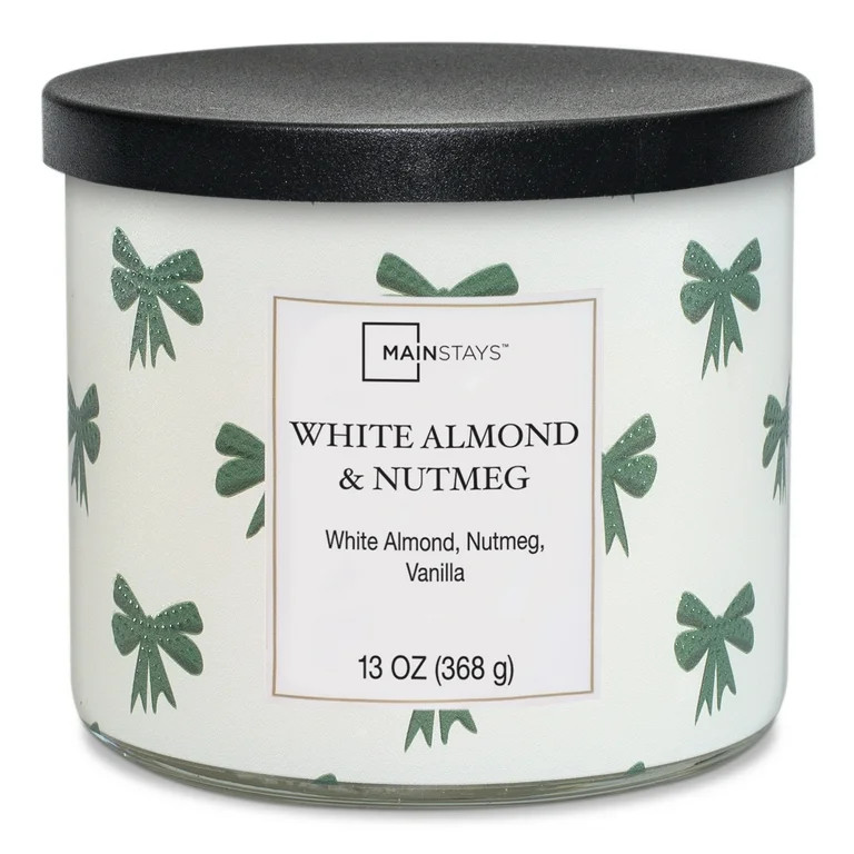 Mainstays Vela Envolvente de 3 Mechas de Almendra Blanca y Nuez Moscada 13 oz. | Walmart (US)