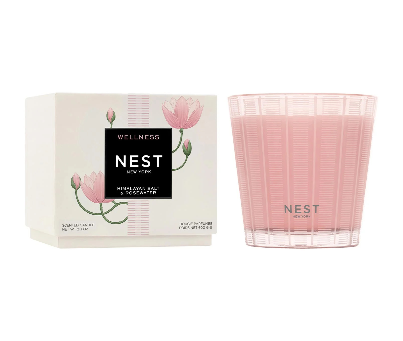 Himalayan Salt &amp; Rosewater 3-Wick Candle | NEST Fragrances