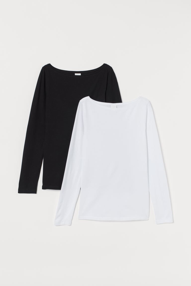 2-pack Long-sleeved Tops | H&M (US + CA)