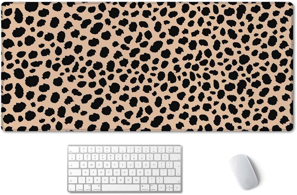 Leopard Print Cute Desk Mat,Desk Mat for Desk Decor,Cute Mouse Pad, Extra Large Desk Mat, XXL Des... | Amazon (US)