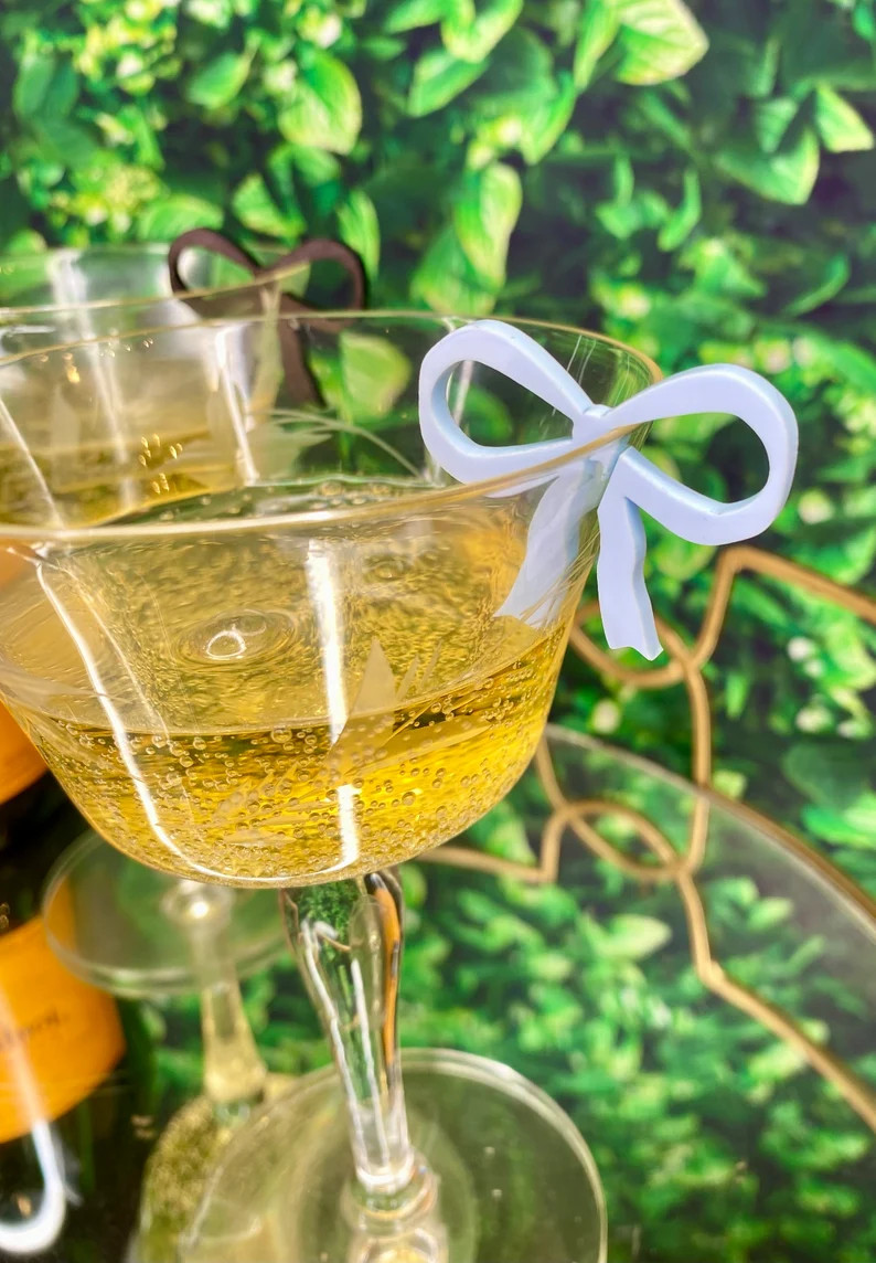 Bow Drink Clips: Coquette Party Glass Markers Bow Baby Shower Bow Wedding Shower Wedding Drink Cl... | Etsy (Global)