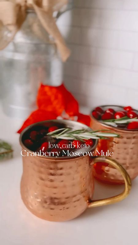 Holiday festive drinks in copper mugs are great for your New Year’s Eve party! NYE Cranberry Moscow Mules recipe on my IG #NYE #newyearseve #drinks #cocktails 

#LTKSeasonal #LTKhome #LTKHoliday