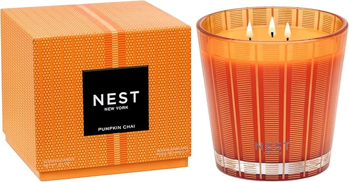NEST New York Scented 3-Wick Candle, Pumpkin Chai - 21.2 oz - Up to 100-Hour Burn Time - Reusable... | Amazon (US)