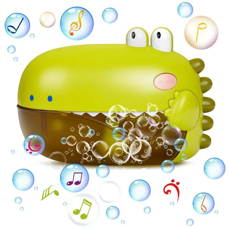 Baby Bath Toys, Automatic Bath Bubble Machine, Dinosaur Bathtub Bubble Maker with 12 Songs, Batht... | Walmart (US)