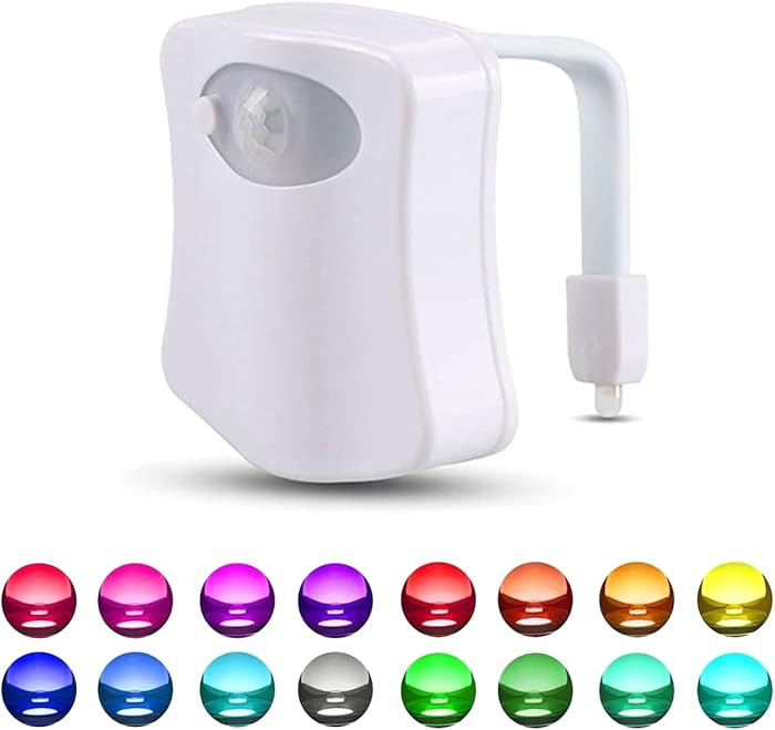 Color Changing Toliet Night Light Motion Sensor Led Motion Activated Washroom UV Slap Activated B... | Amazon (US)