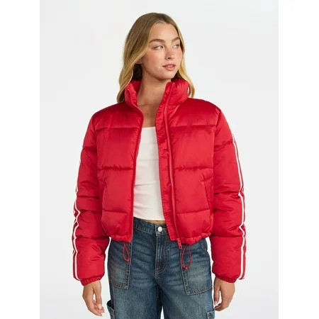 No Boundaries Puffer Jacket, Women's | Walmart (US)