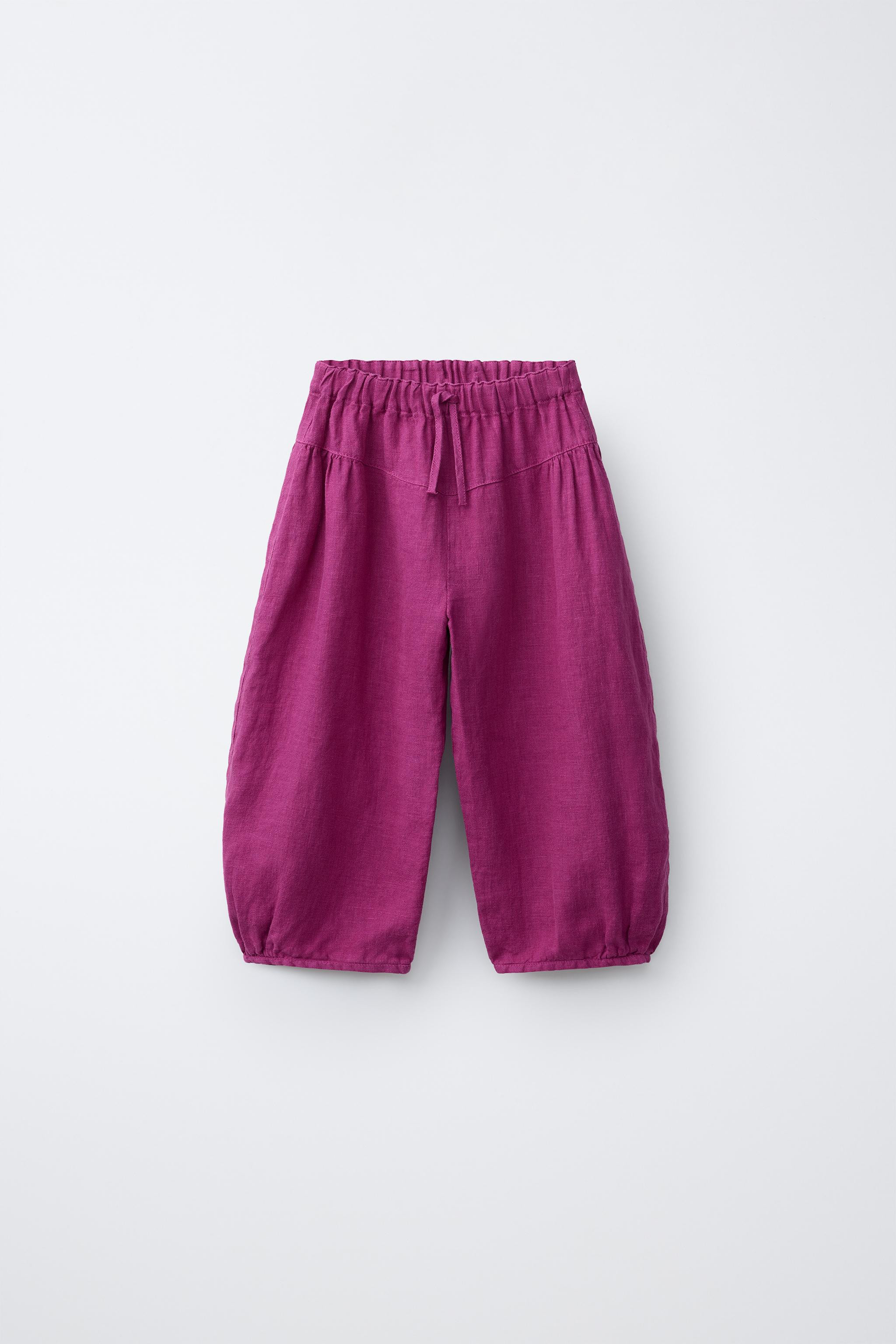 100% LINEN BLOOMER PANTS | Zara US