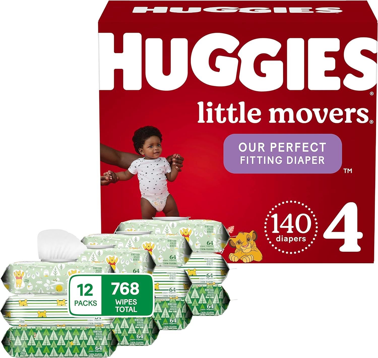 HUGGIES Baby Diapers and Wipes Bundle: Little Movers Size 4, 140ct & Natural Care Sensitive Baby ... | Amazon (US)
