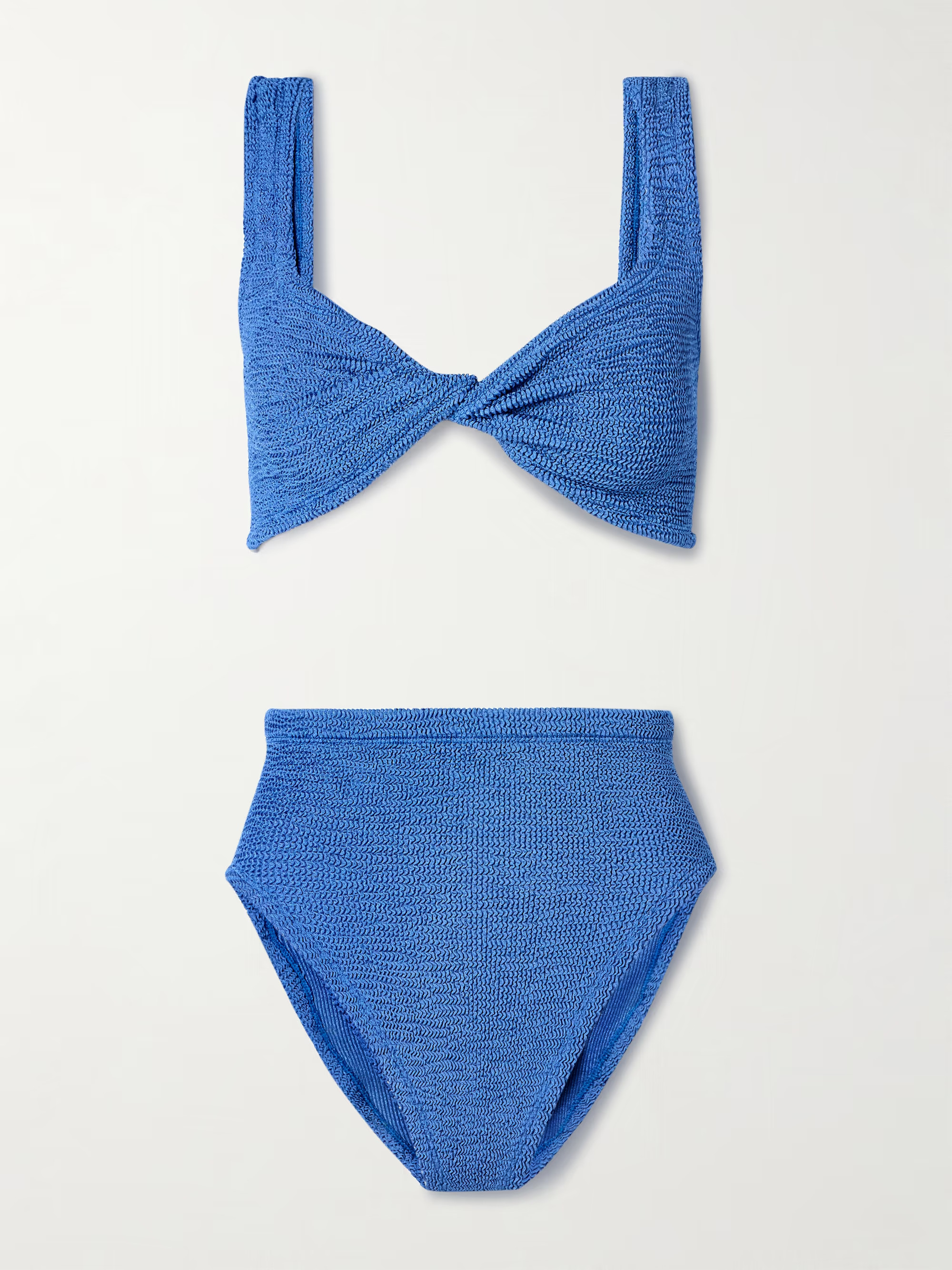 Jamie twist-front metallic seersucker bikini | NET-A-PORTER (US)