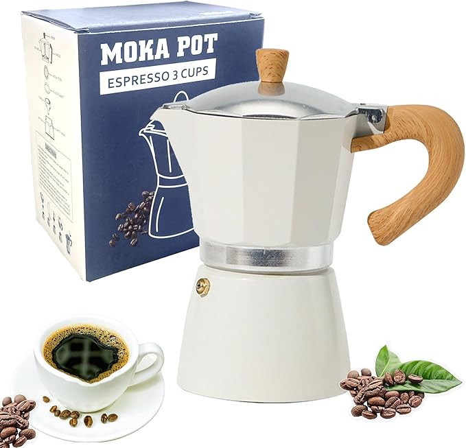 ORIJOYNA Aluminium Stovetop Espresso Maker - 3 Espresso Cups - 5 oz Moka Pot Italian Coffee Pot E... | Amazon (US)