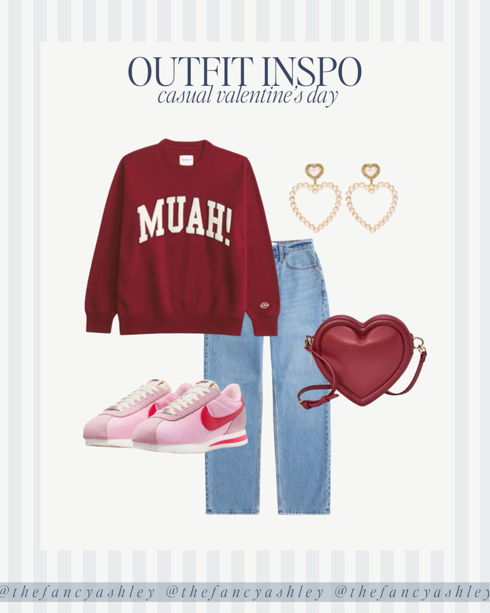 This Abercrombie graphic sweatshirt + jeans combo is casual Valentine’s Day PERFECTION. Add the cutest heart bag + pink sneaks, and you’re set. Denim’s 30% off, sweatshirt is 20% off—SUCH a fab deal! Run, don’t walk!

#LTKSeasonal #LTKStyleTip #LTKSaleAlert