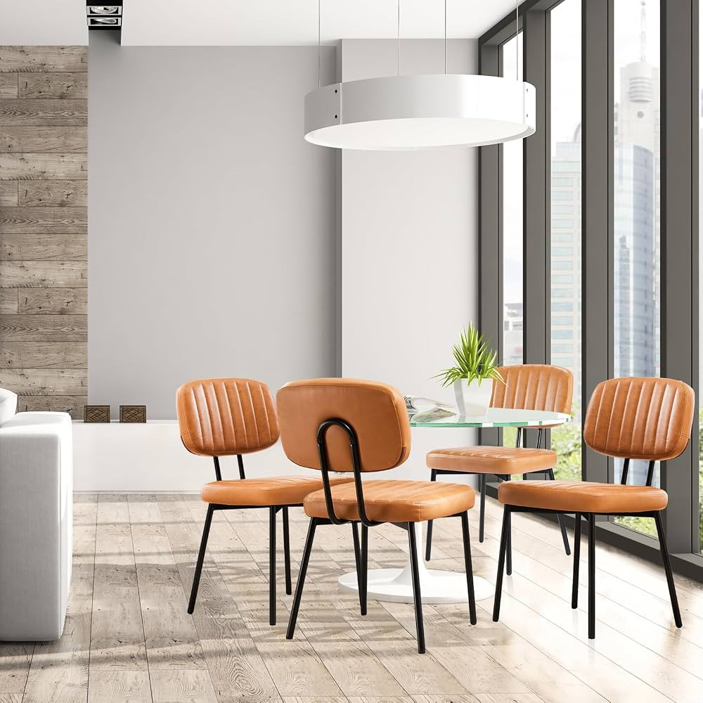 Sweetcrispy Dining Chairs Set of 4, Upholstered Mid Century Modern Kitchen Dining Room Accent Cha... | Amazon (US)
