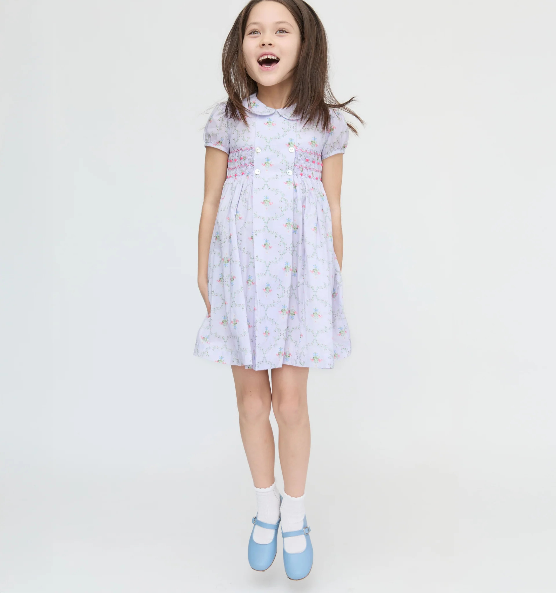 The Hill House x La Coqueta Arcadia Dress - Lilac Trellis | Hill House Home US