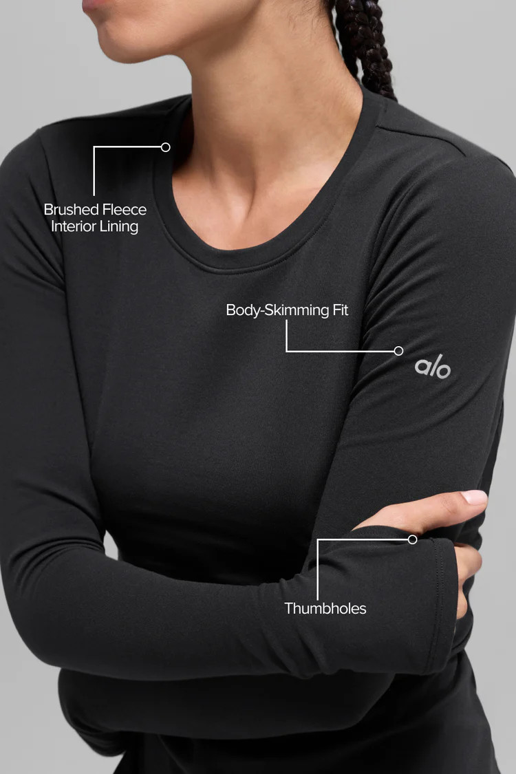 Airbrush Winter Warm Nocturne Long Sleeve | Alo Yoga (US)