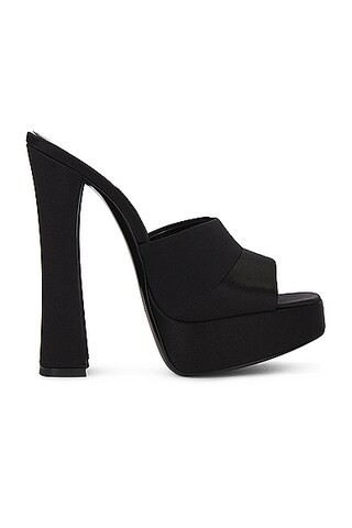 Saint Laurent Boogie Platform Mule Sandal in Black | FWRD 