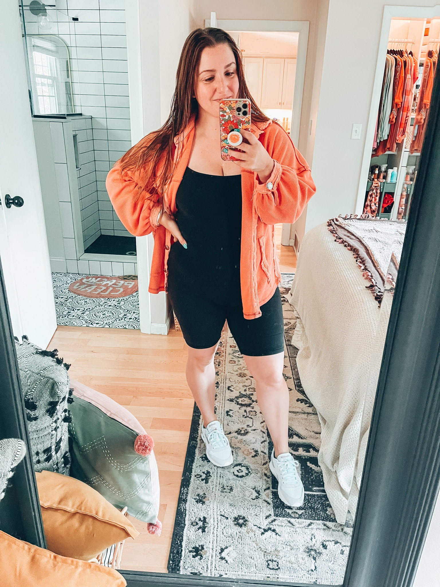 Mom uniform in full effect today 😝 this is the cutest and best fitting romper I have found! It’s stretchy yet hugs you in nice and tight! Throw a little button up and some cute sneaks on and you are ready to go, mama! 💥 

#LTKstyletip #LTKfamily #LTKshoecrush