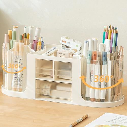 Rotating Desk Organizer with 2 Pen Holder, Office Desk Organizers and Storage with 10 Slots 360 D... | Amazon (CA)