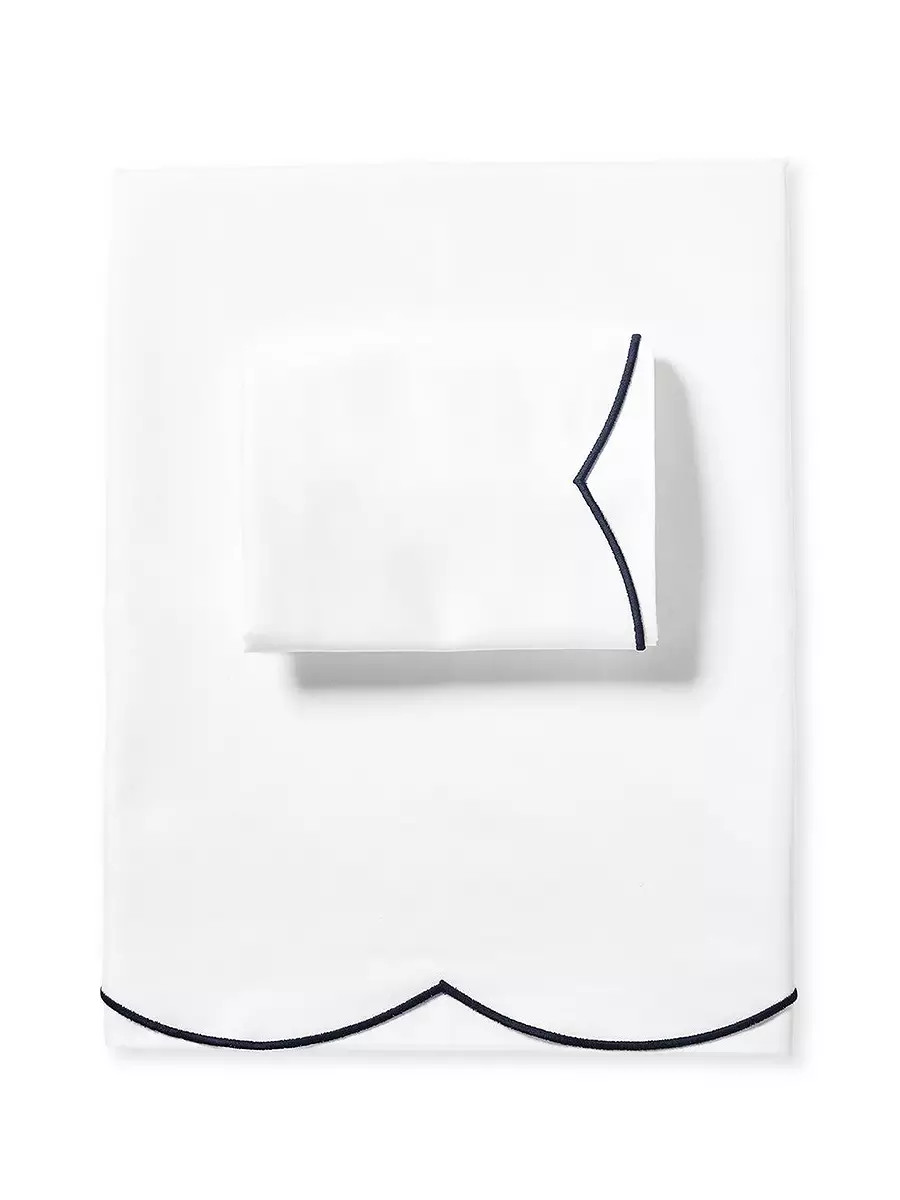 Scallop Sateen Sheet Set | Serena and Lily