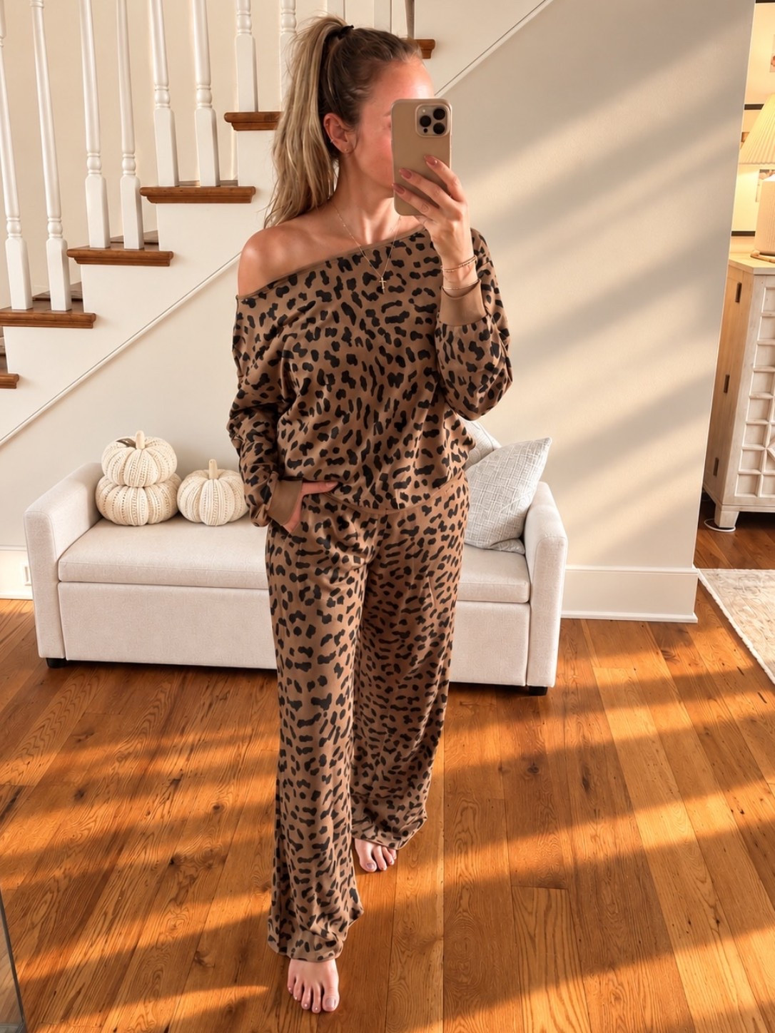 Target NAILED this set 🤎 So soft, so comfy and I love the off-the-shoulder top! Both pieces are only $25 each and I’m wearing a size small in both. Such a cute elevated sweatsuit for lounging, travel days, errands or school drop-off this fall.

Also linked my Amazon storage bench behind me + the cutest stuffed pumpkins from Walmart! 🎃

#targetstyle #targetfinds #targetfashion #targetsweatsuit #matchingset #falloutfit #fallfashion #comfyoutfit #momstyle #traveloutfit #amazonhome #walmartfinds #falldecor #LTKfashion #LTKhome #LTKfinds

#LTKSeasonal #LTKOver40 #LTKootd
