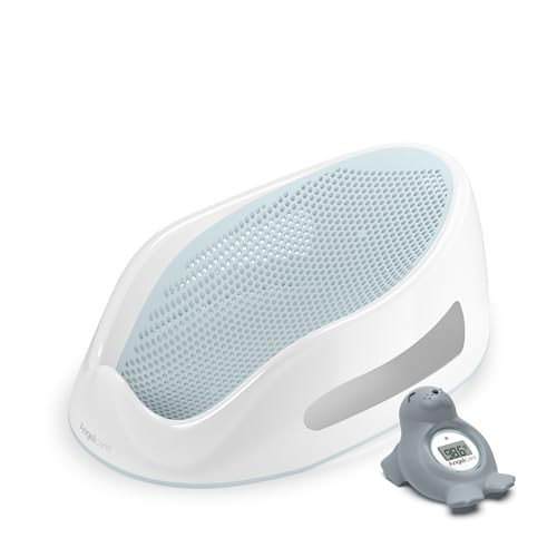 Angelcare Baby Aqua Soft Touch Bath Support & Thermometer Bundle | Newborn Baby Bathtub 0-6 Months | Baby Registry Must-Have | Newborn Essentials for Safe & Comfortable Bath Time | Amazon (US)