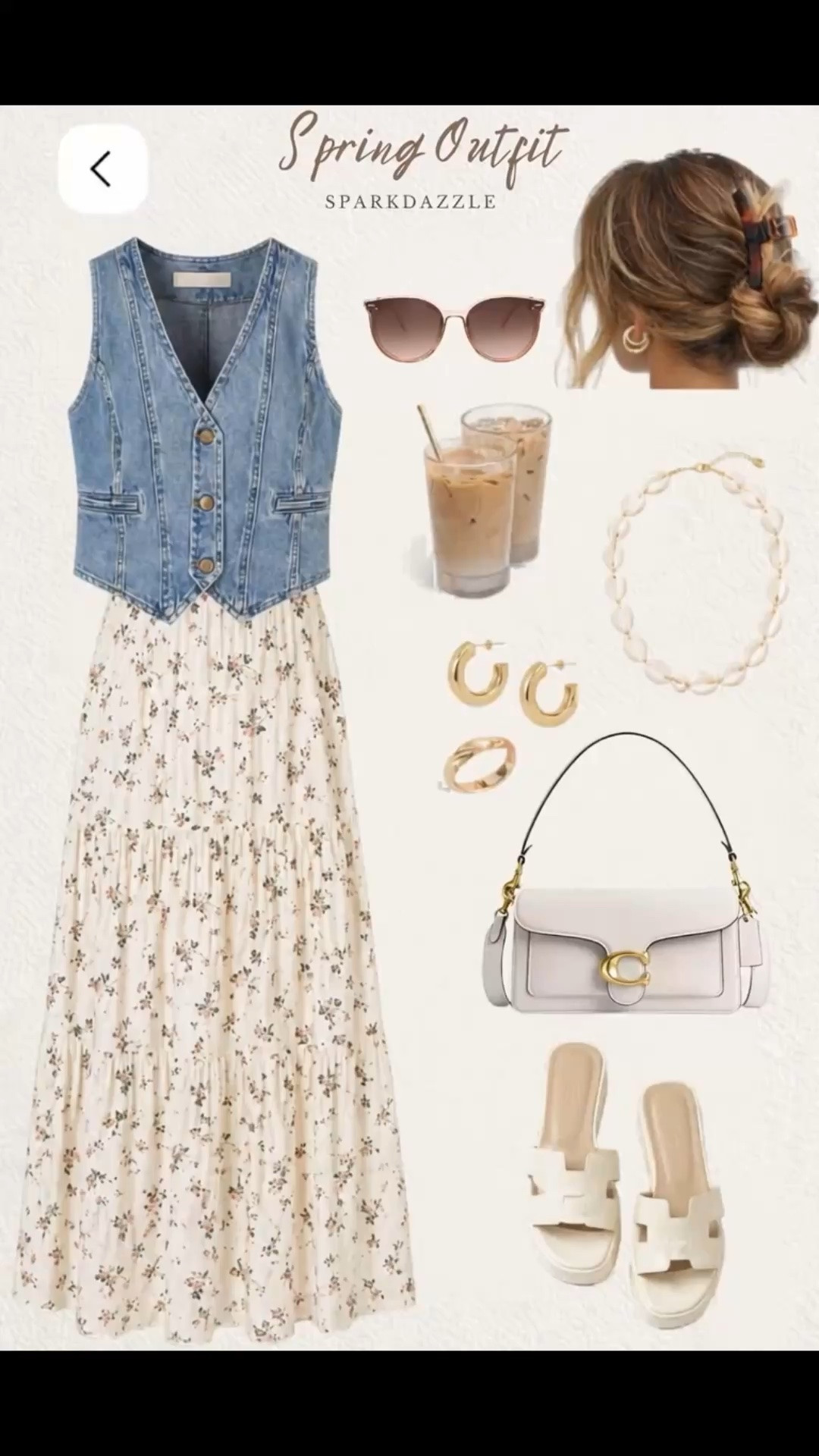 Spring Casual Outfit with Denim Vest & Flowy Floral Maxi Skirt 🌸 This effortless spring outfit is the perfect mix of casual and feminine. Featuring a light denim vest layered over a soft white top and paired with a flowy floral maxi skirt, this look is ideal for everyday wear, brunch dates, or relaxed weekends at home. The neutral tones and soft floral print create a timeless aesthetic, while platform sandals add comfort and a subtle height boost. If you’re looking for an easy outfit idea that feels put together without trying too hard, this is it. Perfect for spring and summer styling, capsule wardrobes, and cozy-chic vibes. #springoutfits #casualstyle #maxiskirtoutfit #denimvest #springfashion #effortlessstyle #everydayoutfits #femininefashion #outfitinspo #springstyle #casualchic #summeroutfits #ootdideas #neutralstyle #fashioninspo #amazonfashion #cozystyle #simpleoutfits #styleinspiration #everydayfashion

 

#LTKMothersDay