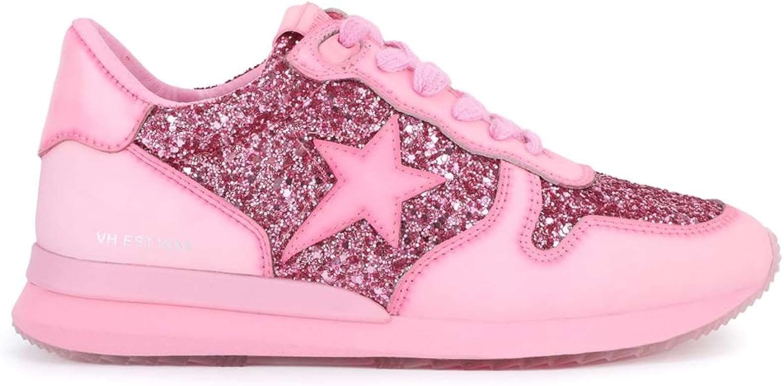VINTAGE HAVANA Womens Splendid 1 Glitter Lace Up Sneakers Shoes Casual - Pink | Amazon (US)