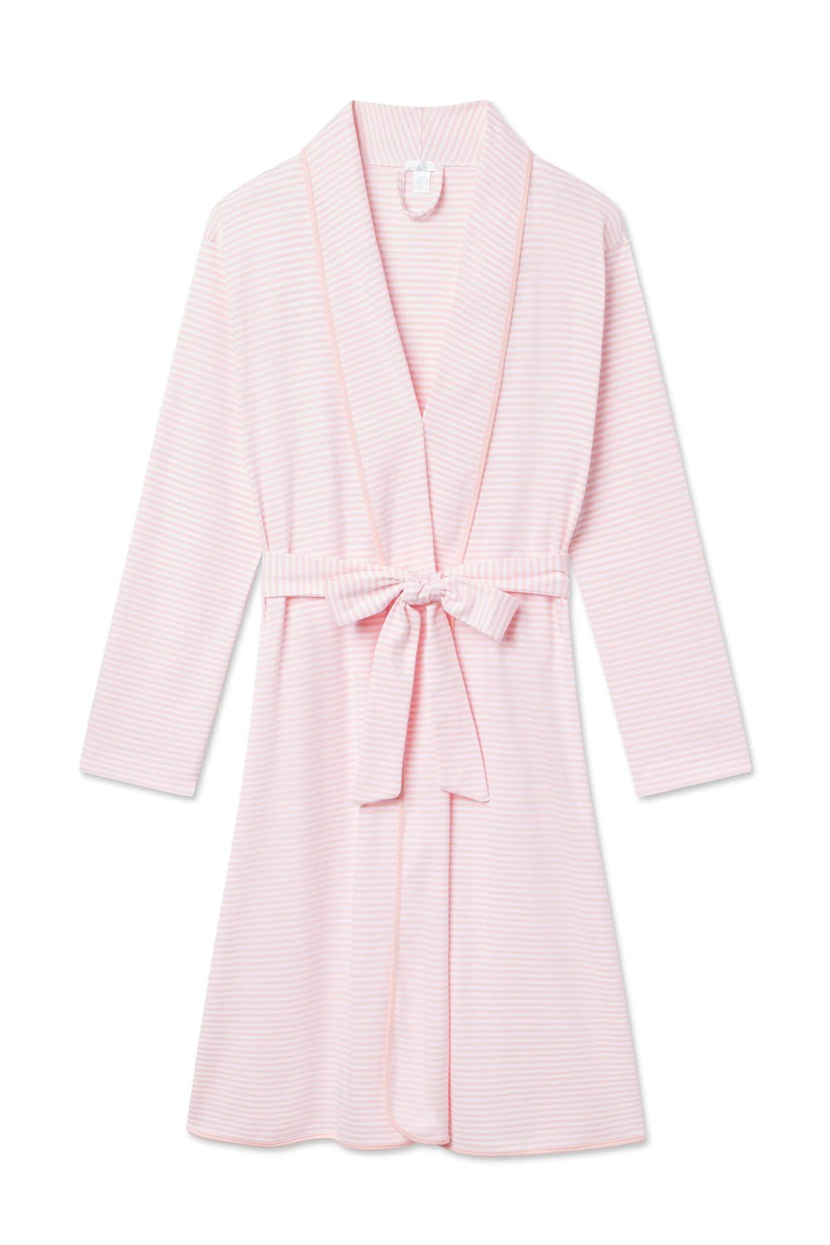 Pima Robe in English Rose Stripe | Lake Pajamas