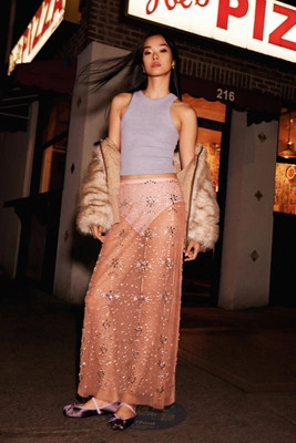 By Anthropologie Crystal Sheer Maxi Skirt | Anthropologie (UK)