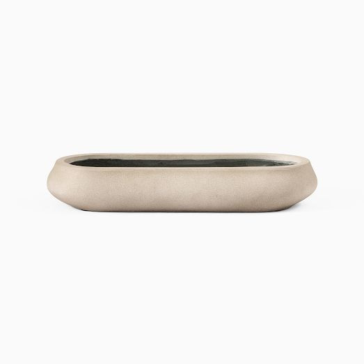 Ronan Ficonstone Indoor/Outdoor Trough Planter | West Elm (US)