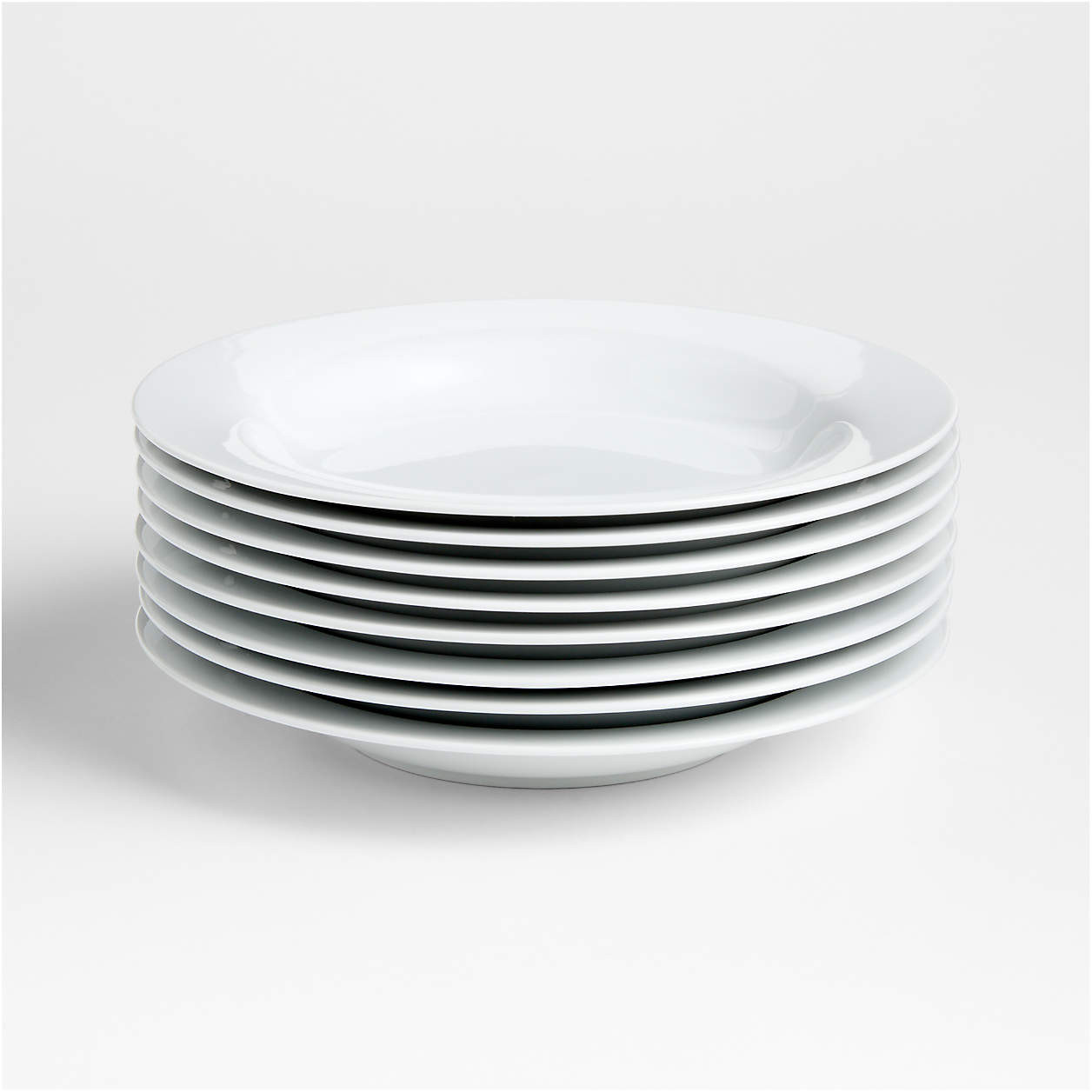 Aspen Rimmed Bowl Plates 9", Set of 8 + Reviews | Crate & Barrel | Crate & Barrel