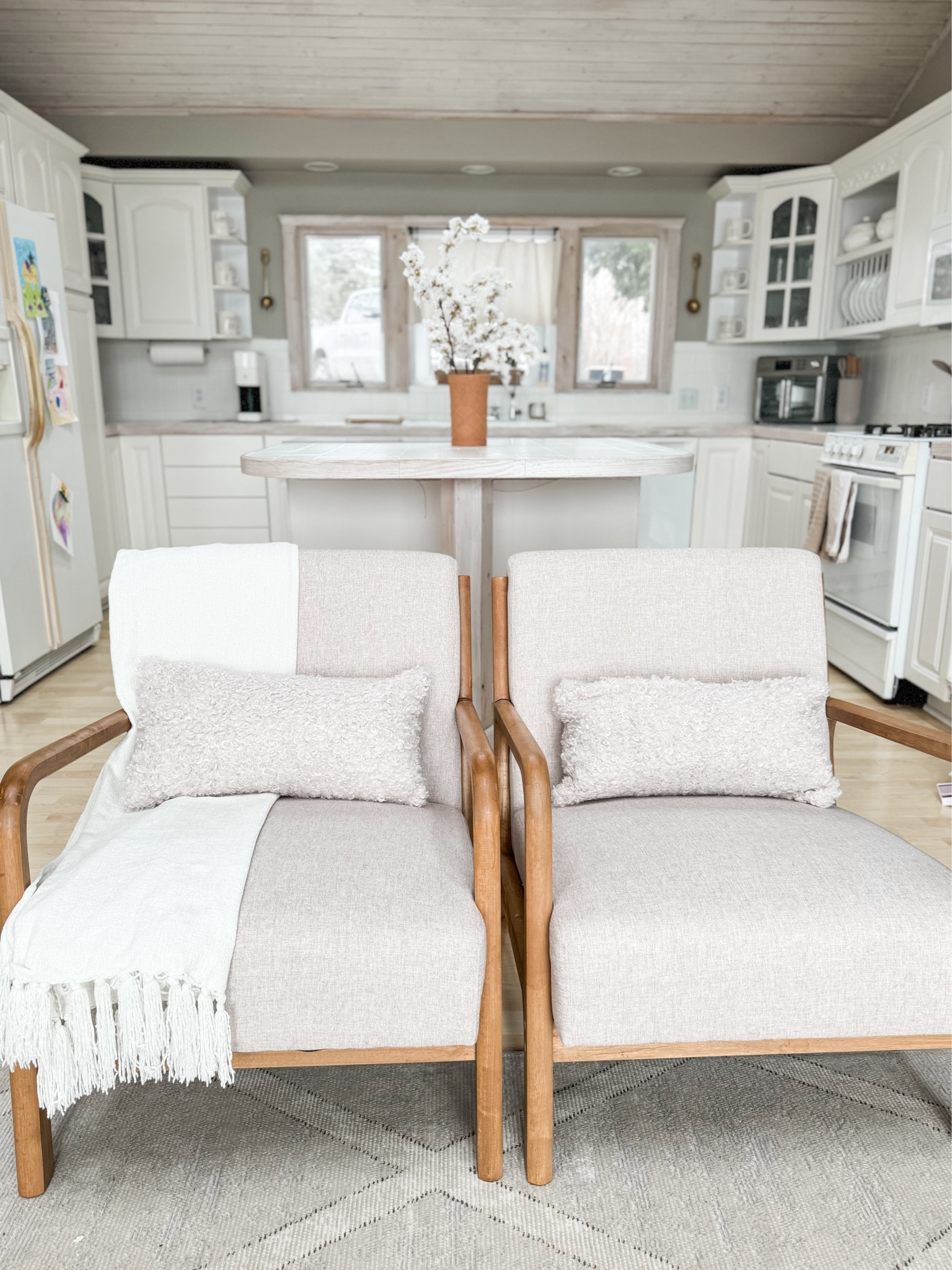 AMAZON FIND! These mid century modern club chairs were the perfect addition to my neutral living room and kitchen refresh.

#LTKhome #LTKSeasonal