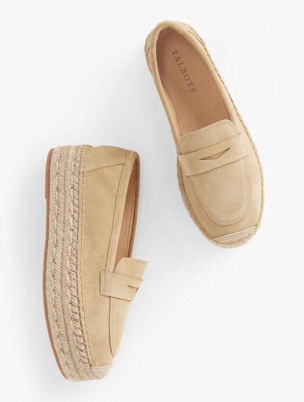 Quinn Platform Suede Espadrilles | Talbots