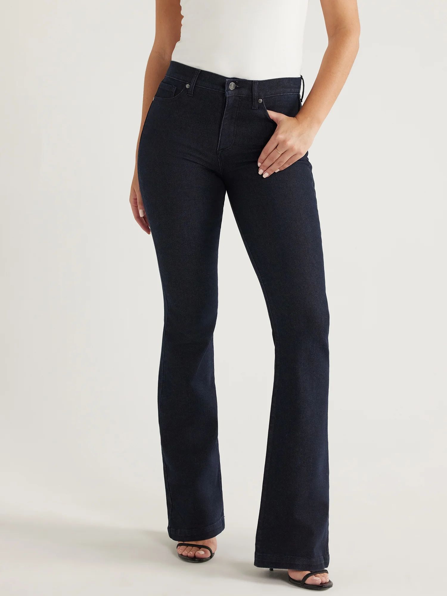 Sofia Jeans Women's Melissa Flare High Rise Jeans, 33.5" Inseam, Sizes 00-22 | Walmart (US)