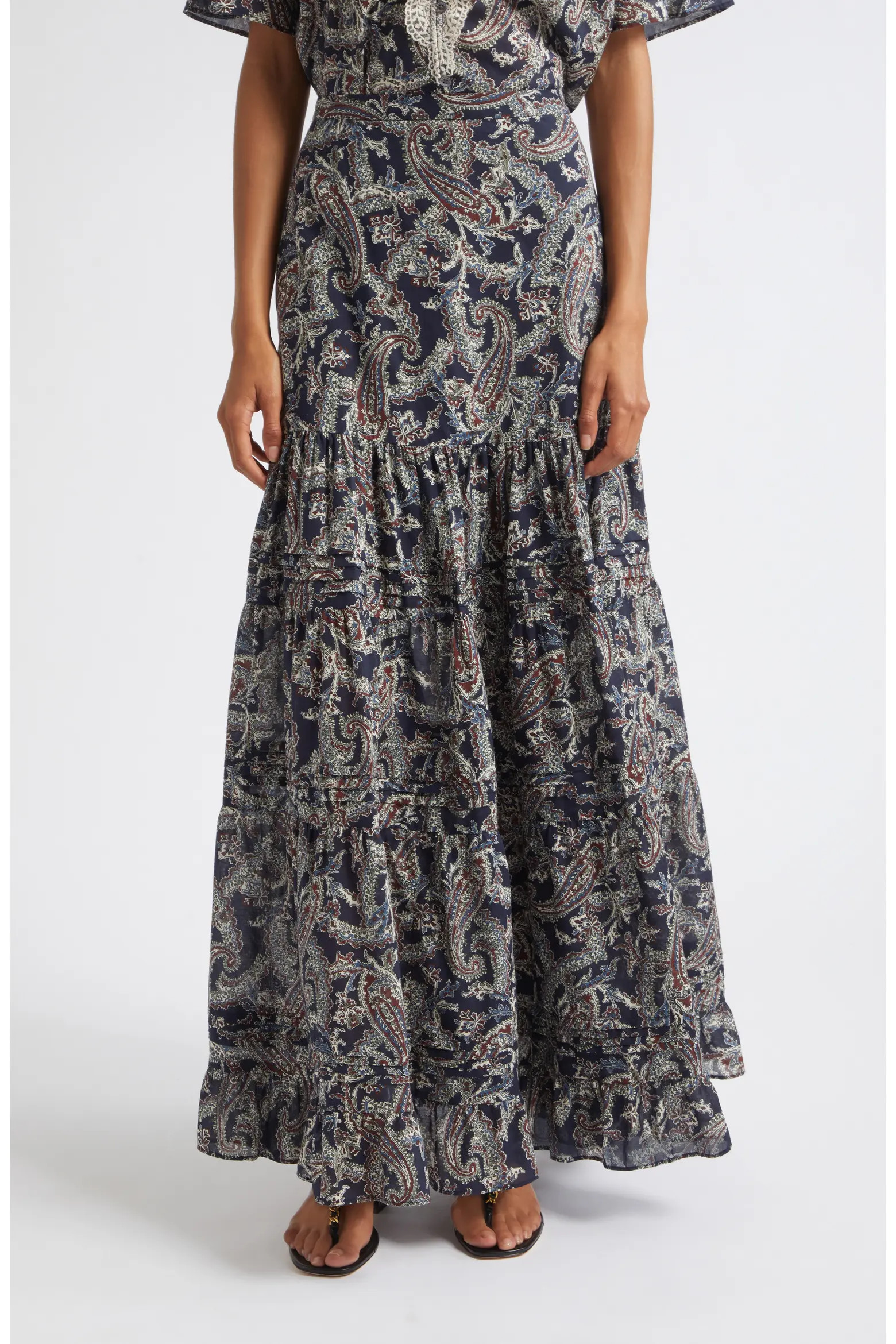 Heatheralyn Paisley Tiered Cotton Skirt (Women) | Nordstrom | Nordstrom