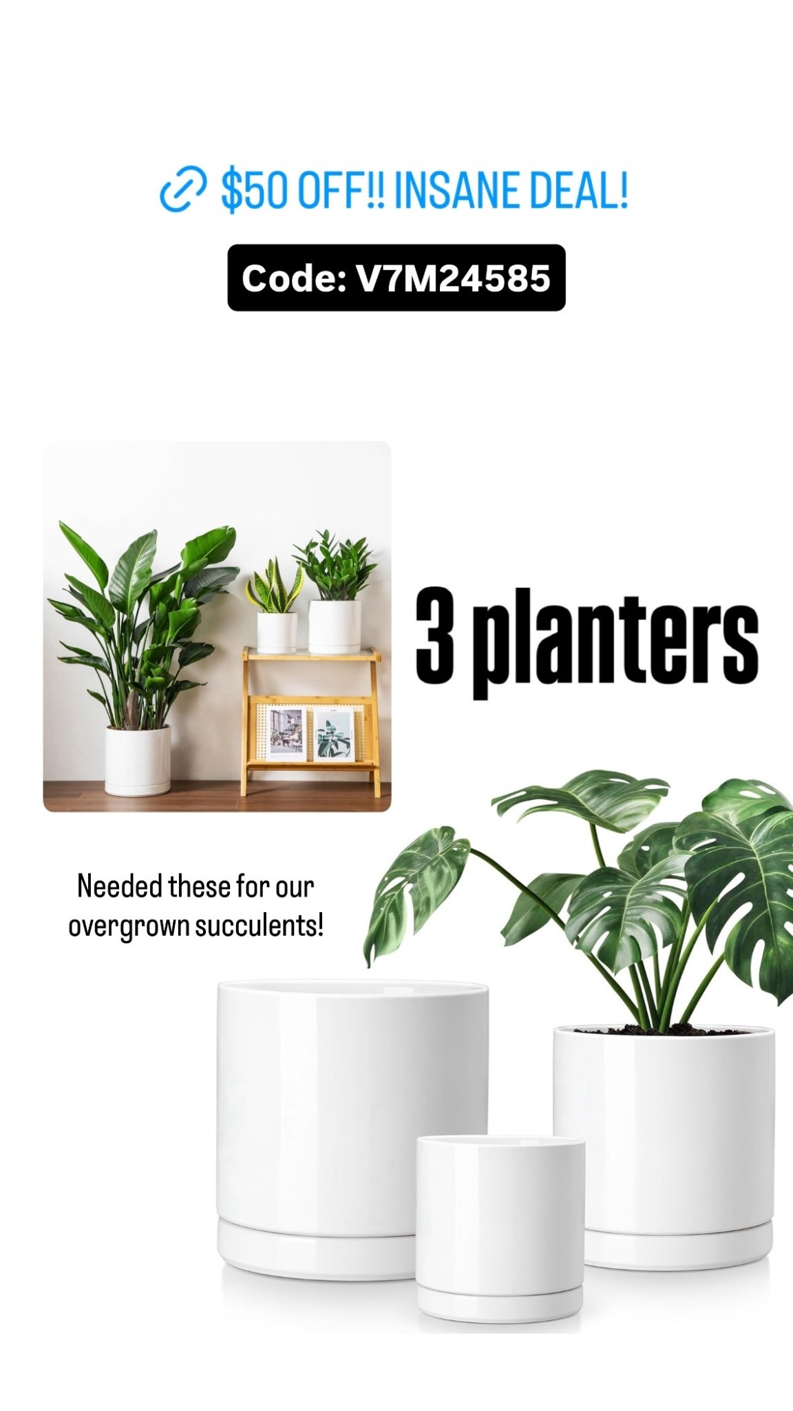 Needed these for our overgrown succulents!  Code: V7M24585

#LTKHome #LTKSaleAlert #LTKdayinmylife