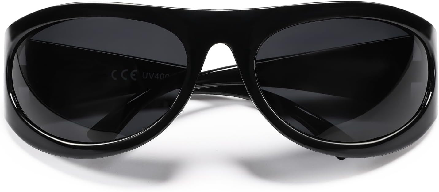 VANLINKER Polarized Wrap Around Sunglasses for Women Men Trendy Sporty Style Oversized Shield Frame VL9814 | Amazon (US)