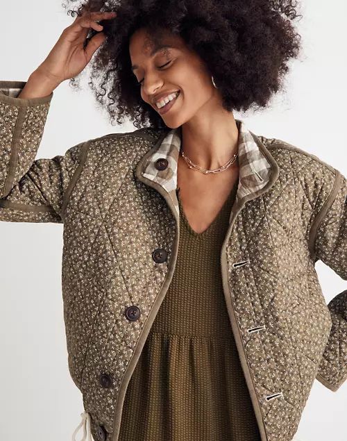 Reversible Quilted Jacket in Campden Daisies | Madewell