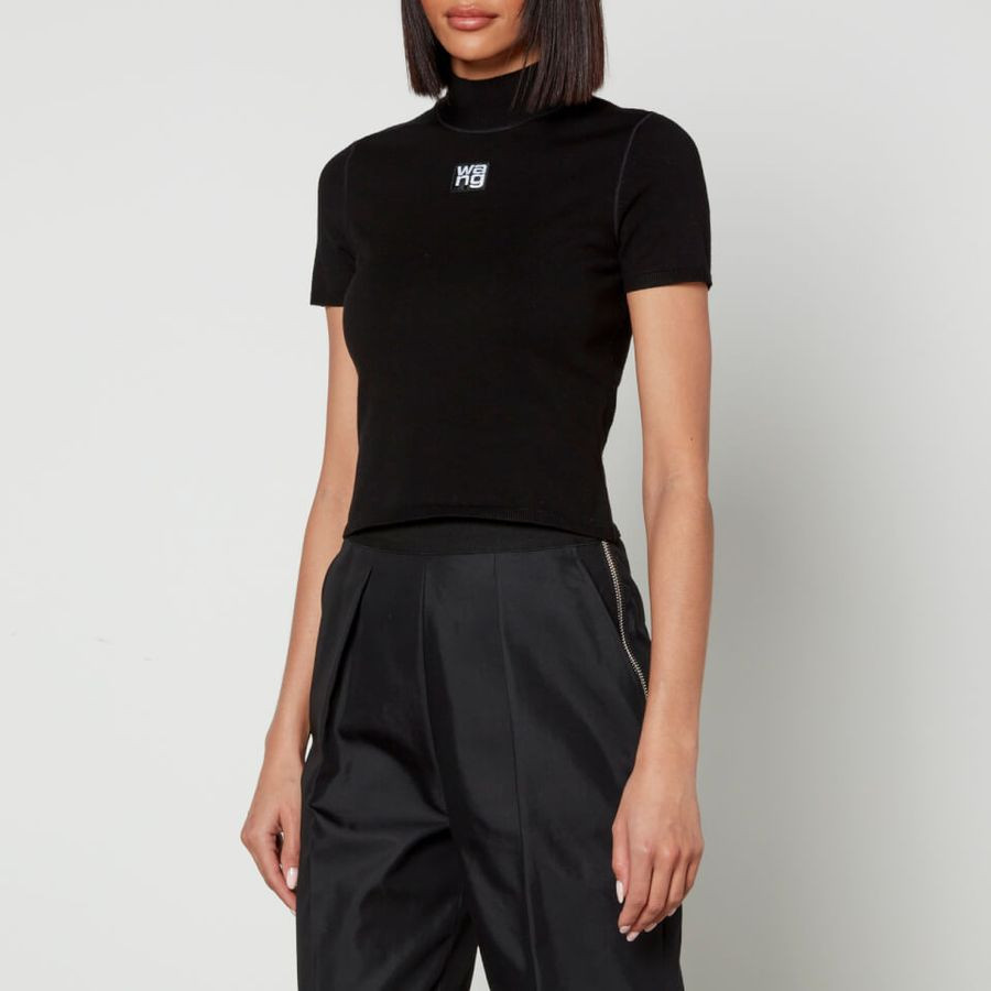 Alexander Wang Logo-Print Jersey T-Shirt | Coggles (Global)