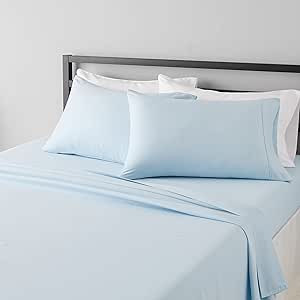 Amazon Basics Breathable, Ultra-Soft, Wrinkle-Resistant Microfiber 4-Piece Bed Sheet Set with 14-... | Amazon (US)