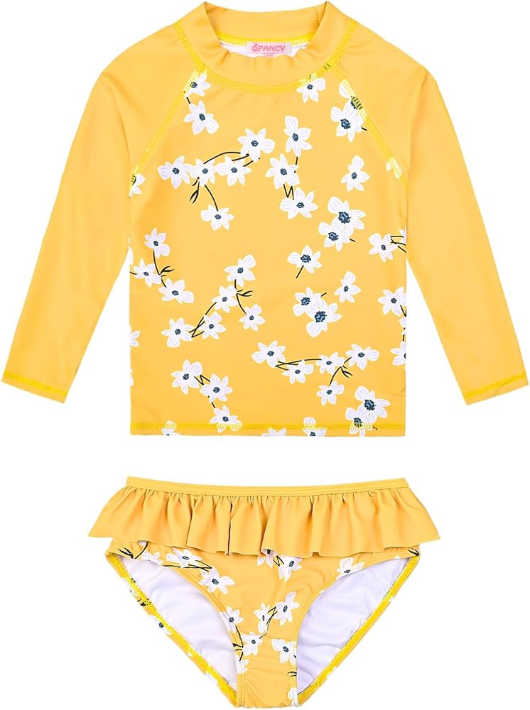 QPANCY Girls Rash Guard Swimwear Swimsuit Bathing Suits UPF 50+ Sun Protection | Amazon (US)