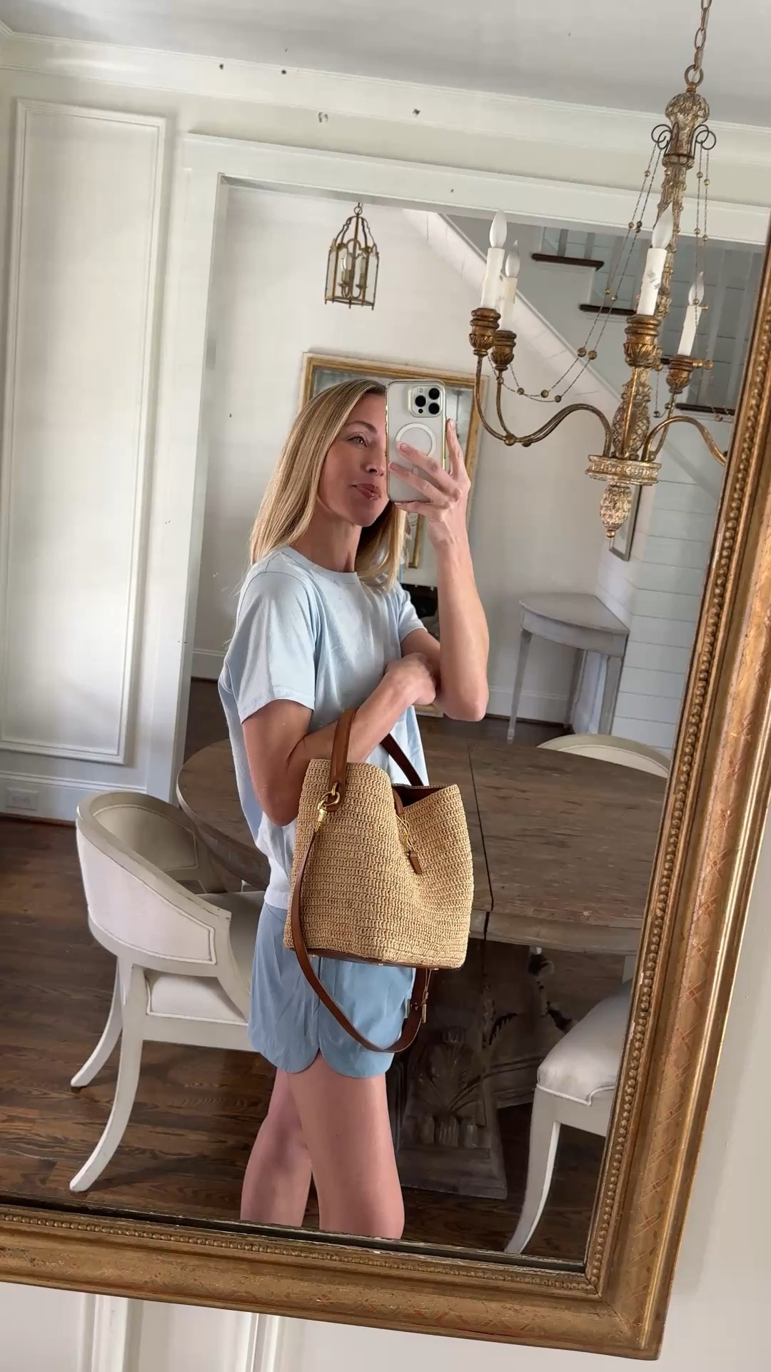 Casual spring outfit 💙 S blue t-shirt, XS casual shorts, sandals old similar linked

casual spring, spring athleisure, spring errands outfit, blue shorts, raffia bag, raffia handbag

#LTKootd #LTKTall #LTKSeasonal