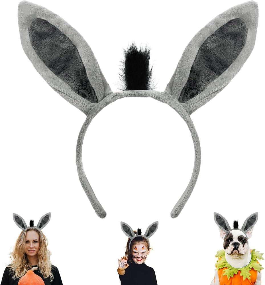 Beviliu Animal Ears Headband Realistic Ears Hairband Halloween Christmas Costume Washing Makeup | Amazon (US)