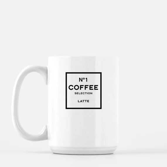 Number 1 Coffee Mug/latte/chanel Inspired Mug/designer | Etsy | Etsy (US)