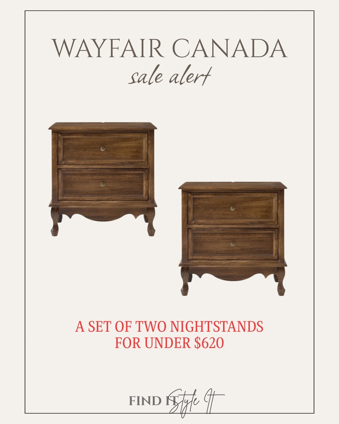 Wayfair price drop on this set of nightstands. 

@wayfaircanada
#wayfaircahome
#wayfaircapartner

#LTKcanada #LTKhome #LTKsale
